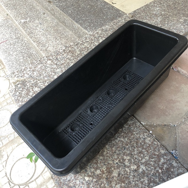 Chậu ban công bé 48x21 màu đen, chậu trồng rau trồng cây giá tốt